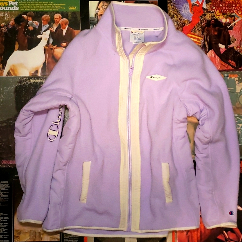 Champion Zip Up Fleece Jacket Size XL